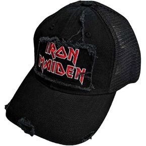 Rock Off officially licensed products Iron Maiden Scuffed Logo Snapback Trucker Cap Size One Size Black