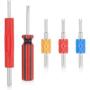 5PCS Valve Stem Removal Tool& Valve Core Removal Tool for Air Conditioning, Tire Stem Removal Tool& Valve Stem Puller Single and Dual Heads for Valve Core Remover Tire Valve Stem Removal Tool