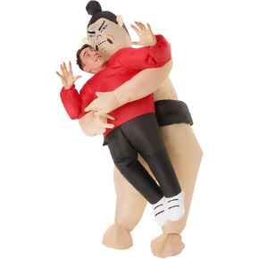 Morph Sumo Blow Up Costumes for Adults, Sumo Wrestler Inflatable, Sumo Pick Me Up Inflatable Costume, Sumo Wrestling Suits