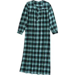 Esenchel Women's Warm Flannel Nightgown Long Cotton Night Gowns