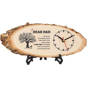 Gifts for Dad from Daughter Son, Dad Birthday Gift Wooden Clock Personalized Dad Gifts, Birthday Gifts for Dad DIY Clock Large