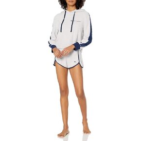 Champion Women's Plush Cropped Hoodie & Shorts Sleep Set
