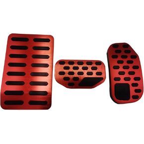Aluminum Foot Rest Pedal Gas Pedal Cover Brake Pedal Compatible with 2021-2023 Ford F150 Pedal (Silver)