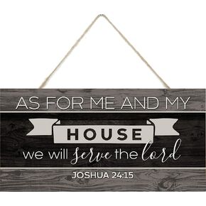 MRC Wood Products As for Me and My House We Will Serve The Lord Wooden Plank Sign 5x10