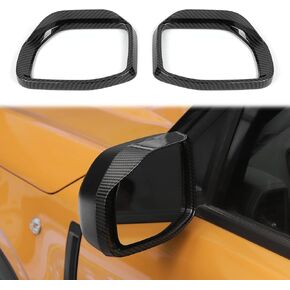 for Bronco Sport Side Mirror Rain Visor Eyebrow Guard Cover Compatible with Ford Bronco Sport 2021 2022 2023 Carbon Fiber Exterior Accessories 2pcs