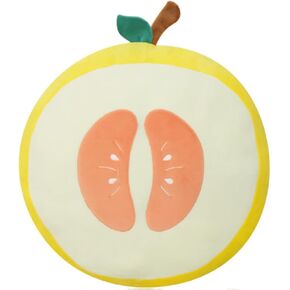 Fruit Plush Toy Pillow,Light Green - Kiwi， Pink - Strawberry, Pink - Mangosteen, White-Grapefruit Suitable for Bedroom, Sofa, car. 1 Pack (Light Green - Kiwi)