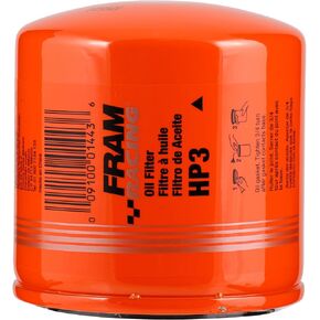 FRAM Racing HP3 High Performance Spin-On Oil Filter for Select Alfa Romeo, Chrysler, Dodge, Ford, Jeep, Plymouth, Toyota and Other Vehicle Models