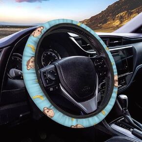 Cute Otter Steering Wheel Cover, Standard Size, Car Steering Wheel Protector Cover for Women Men Comfort Anti Slip Design,Auto Steering Wheel Cover for Truck SUV