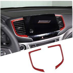 Center Console Air Vent Frame Trim for Honda Pilot 2019-2022/ Ridgeline 2021-2023/ Passport 2019-2023, Carbon Fiber Car Center Consoles Air Condition Outlet Cover Interior Accessories 2PCS