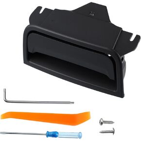 X AUTOHAUX 1 Set 22861304 Center Console Armrest Lid Latch Plate for Chevy Silverado1500 2014-2018 for GMC Sierra Yukon Center Console Cover Lock Bright Black