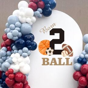 Basketball Themed 2nd Birthday Decal Sign - It's Game Time Basketball Decor, Sport Theme Birthday Party Supplies