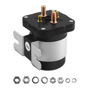 20468G1 Golf Cart Solenoid 36V Contactor Relay 4 Terminal Compatible with 88-05 Club Car DS 87-UP Columbia 89-UP E-Z-GO 90-UP Yamaha Electric Replacement for 114-3611-020 586-117111