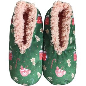 Women's Plush Slippers Socks Warm Lining Home Slippers Christmas Cute Cartoon Multi-color Optional in Saudi Arabia