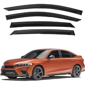 HAFIDI® Window Visor Fit for Honda Accord & Accord Hybrid 2023 2024 Outside All Weather Durable Window Rain Guards, Window Deflectors, Vent Window Visors, 4 Pieces Set Accessories - Black in Kuwait