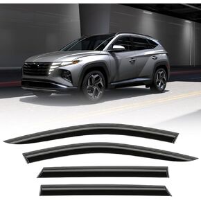 Window Visors Rain Guards Fit for Hyundai Tucson 2021-2024, Extra Durable Window Deflectors for Hyundai Tucson 2021 2022 2023 2024, Tape-On Style Side Vent Window Visors for Cars 4 Rain Guards