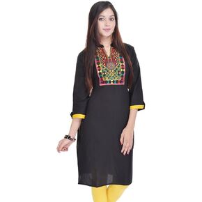 بلوزة كورتي قطنية للسيدات من Chichi Indian برقبة مطرزة in Kuwait