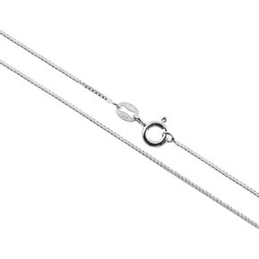 925 Sterling Silver 0.70mm Box Chain Necklace Made in Italy