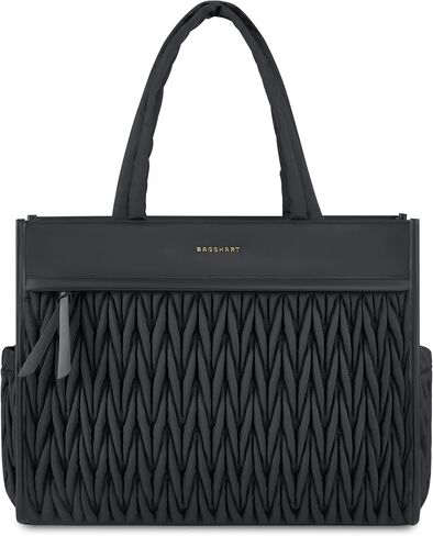 BAGSMART Tote Bag for Women, Large Shoulder HandBags with Zipper, Black Purses and Top Handles for Travel, Work in Kuwait