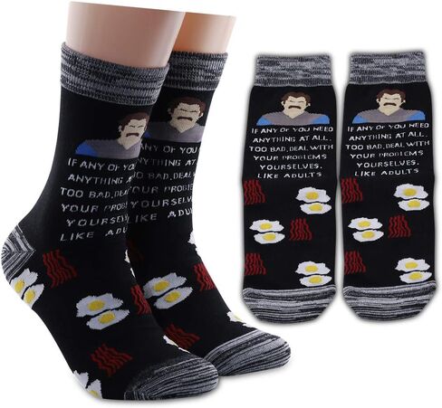LEVLO Swanson Quote Socks If Any of You Need Anything At All Socks in Saudi Arabia