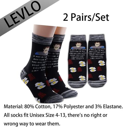 LEVLO Swanson Quote Socks If Any of You Need Anything At All Socks in Saudi Arabia