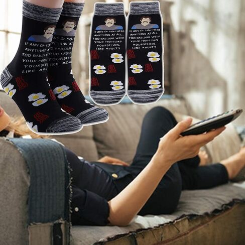 LEVLO Swanson Quote Socks If Any of You Need Anything At All Socks in Saudi Arabia