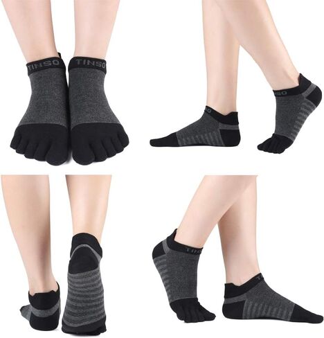 TINSO Toe Socks Cotton Crew Five Finger Socks No Show Athletic Running Socks 7-11 in Saudi Arabia