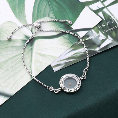 FAADBUK Christian Mustard Seed Bracelet Christian Gift Psalm 46:5 God Is Within Her She Will Not Fall Mustard Seed Jewelry Bracelet Religious Gift Jewelry in Kuwait