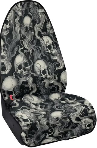 Skull Print Sports Towel Car Seatshield, Anti-Sweating Towel Car Seat Cover for After Swimming/Surfing/Waterpark, Water Resistant Car Seat Hoodie Universal Fits Most Vehicles in Saudi Arabia