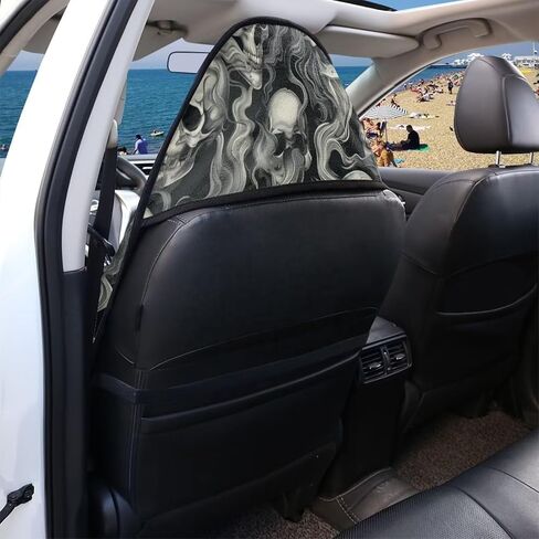 Skull Print Sports Towel Car Seatshield, Anti-Sweating Towel Car Seat Cover for After Swimming/Surfing/Waterpark, Water Resistant Car Seat Hoodie Universal Fits Most Vehicles in Saudi Arabia