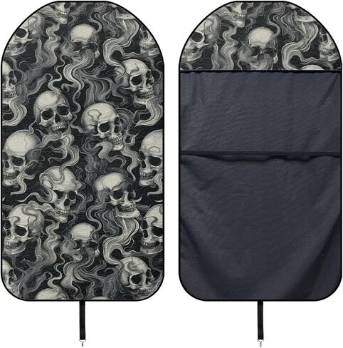 Skull Print Sports Towel Car Seatshield, Anti-Sweating Towel Car Seat Cover for After Swimming/Surfing/Waterpark, Water Resistant Car Seat Hoodie Universal Fits Most Vehicles in Saudi Arabia