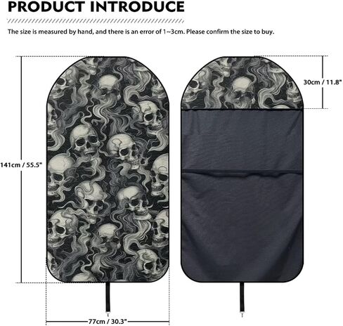 Skull Print Sports Towel Car Seatshield, Anti-Sweating Towel Car Seat Cover for After Swimming/Surfing/Waterpark, Water Resistant Car Seat Hoodie Universal Fits Most Vehicles in Saudi Arabia