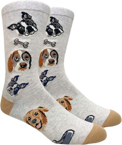 Checkered World Men Cave Trouser Novelty Fun Crew Print Socks for Dress or Casual in Saudi Arabia