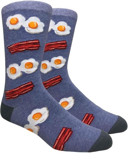 Checkered World Men Cave Trouser Novelty Fun Crew Print Socks for Dress or Casual in Saudi Arabia