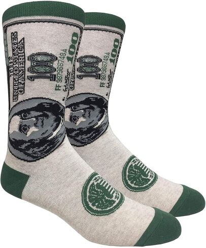 Checkered World Men Cave Trouser Novelty Fun Crew Print Socks for Dress or Casual in Saudi Arabia