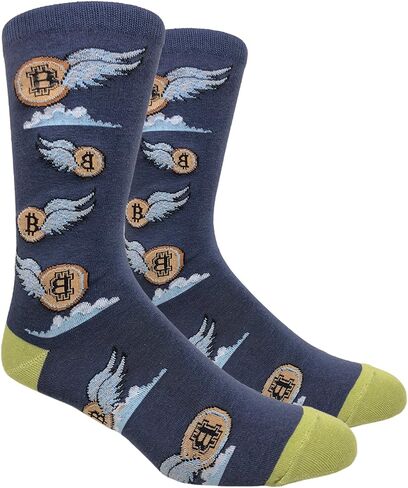 Checkered World Men Cave Trouser Novelty Fun Crew Print Socks for Dress or Casual in Saudi Arabia