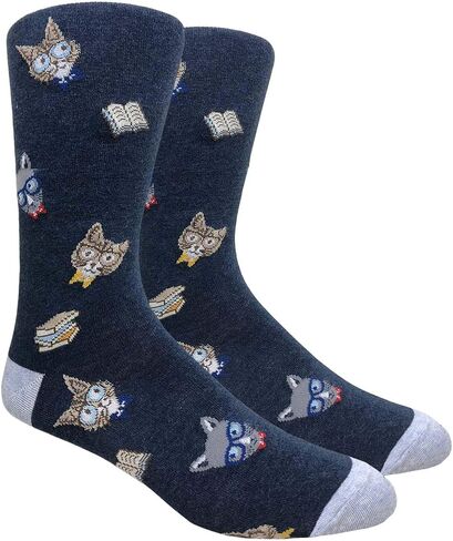 Checkered World Men Cave Trouser Novelty Fun Crew Print Socks for Dress or Casual in Saudi Arabia
