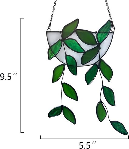Stained Glass Plant Window Hanging (B) in Saudi Arabia