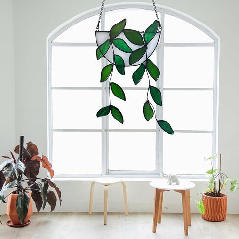Stained Glass Plant Window Hanging (B) in Saudi Arabia