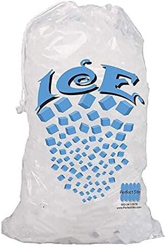 Perfect Stix 50 Pack Ice Bags 5 lb, Heavy-Duty Ice Bags with Drawstring(2 Mils Thickness) in Saudi Arabia
