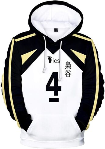 Cos-Animefly Haikyuu Hoodie Costume 3D Printed Pullover Hooded Fashion Novelty Sweatshirt Halloween Cosplay Adult Outfit in Kuwait