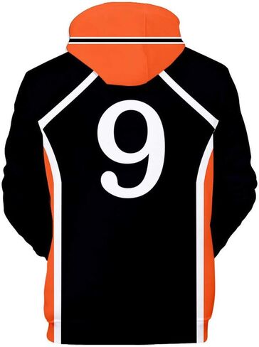 Cos-Animefly Haikyuu Hoodie Costume 3D Printed Pullover Hooded Fashion Novelty Sweatshirt Halloween Cosplay Adult Outfit in Kuwait