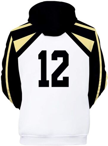Cos-Animefly Haikyuu Hoodie Costume 3D Printed Pullover Hooded Fashion Novelty Sweatshirt Halloween Cosplay Adult Outfit in Kuwait