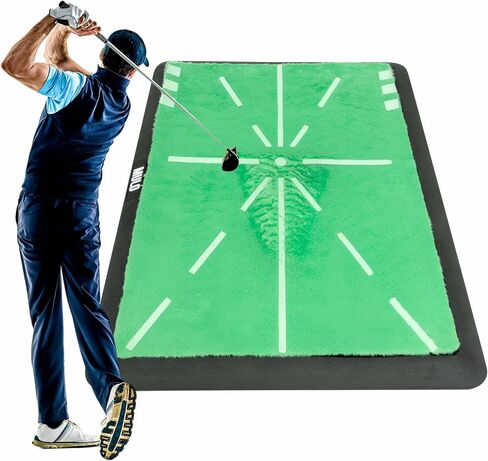 2-in-1 Golf Hitting Mat with Realistic Turf - Replaceable Practice Mat for Driving, Chipping, and Tracking in Saudi Arabia