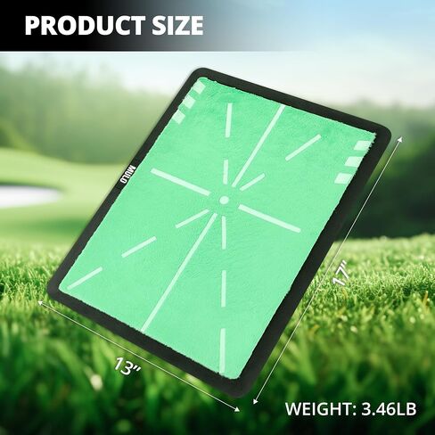 2-in-1 Golf Hitting Mat with Realistic Turf - Replaceable Practice Mat for Driving, Chipping, and Tracking in Saudi Arabia