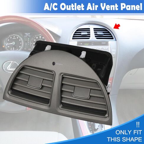 Center Console Dash AC Outlet Air Vent Panel Compatible with 2010 2011 2012 Lexus ES350 Replaces 55660-33210 Frame Chrome in Kuwait