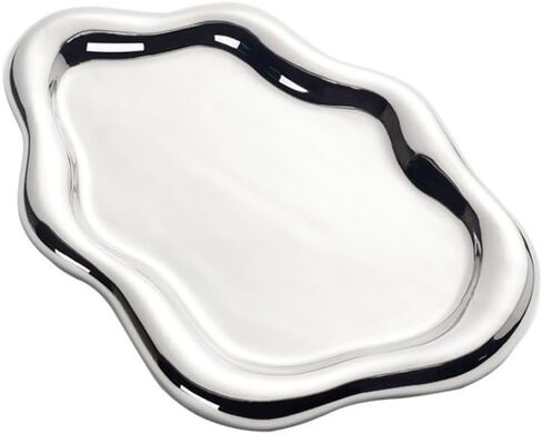 Jewelry Tray, Ceramic Tray, Trinket Dish, Cloud Jewelry Dish, Ring Key Dish, Birthday, Mother's Day, Christmas, Thanksgiving Gifts for Women Friends(Silver), Silvery in Saudi Arabia