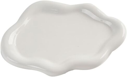 Jewelry Tray, Ceramic Tray, Trinket Dish, Cloud Jewelry Dish, Ring Key Dish, Birthday, Mother's Day, Christmas, Thanksgiving Gifts for Women Friends(Silver), Silvery in Saudi Arabia