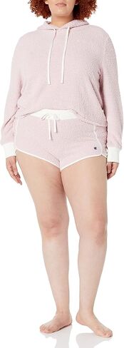 Champion Women's Plush Cropped Hoodie & Shorts Sleep Set in Saudi Arabia