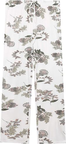 Cherrydew Women's Sleepwear Viscose Made from Bamboo Lace Trim Top and Pants Pajama Set Two Piece Loungewear Pjs in Saudi Arabia