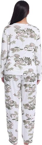 Cherrydew Women's Sleepwear Viscose Made from Bamboo Lace Trim Top and Pants Pajama Set Two Piece Loungewear Pjs in Saudi Arabia
